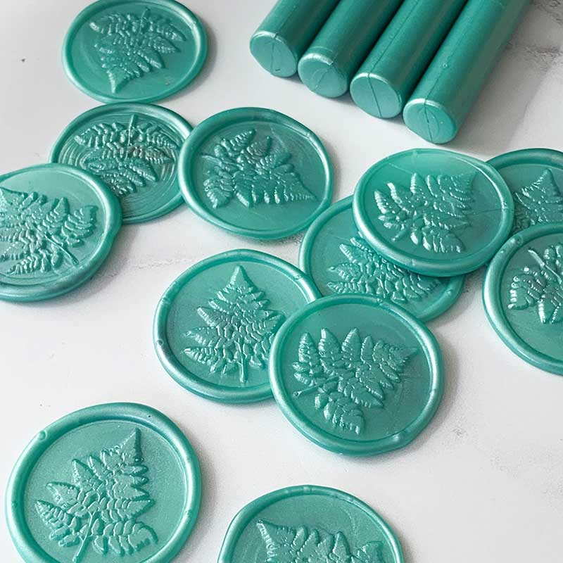 Sealing Wax Stick in Turquoise wax seals thenaturalpapercompany