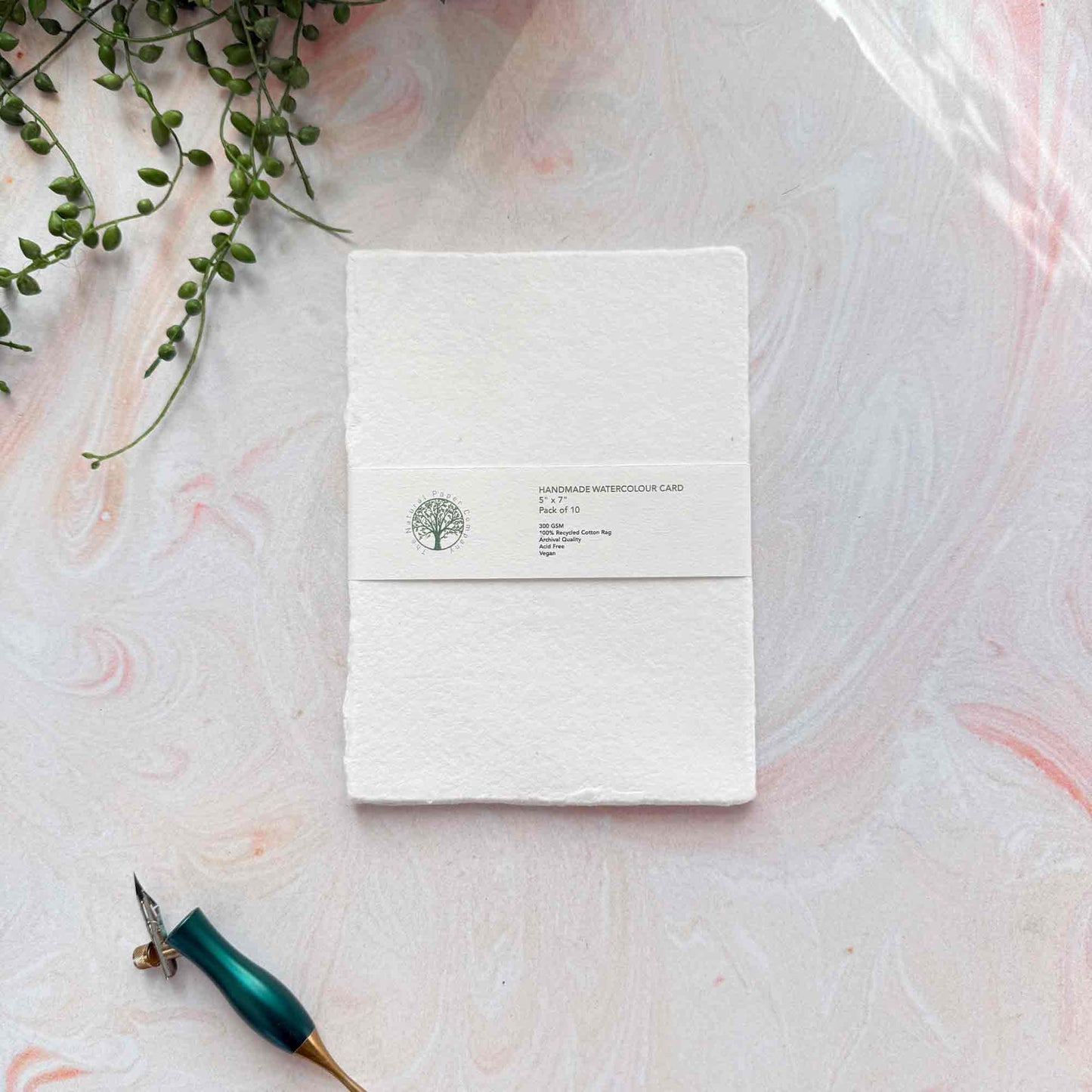 5x7 watercolour paper in white.