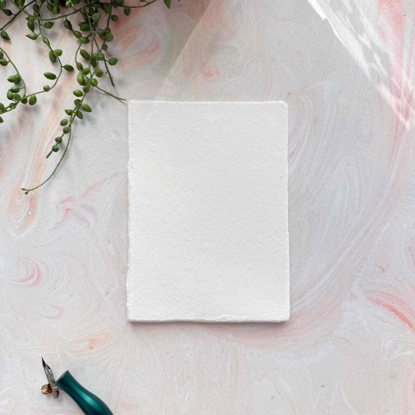 deckle edge watercolour paper in white