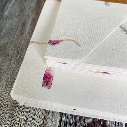 Aster Floral Handmade Paper and Envelope Set