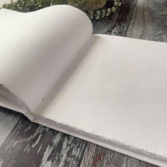 Recycled paper journal. A4 blank notebook in white