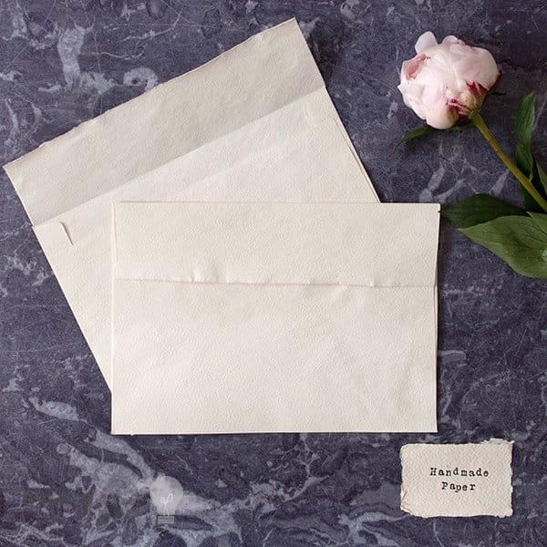 Handmade Paper Envelopes in natural White Envelopes thenaturalpapercompany C5