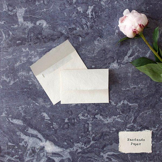 Natural White Handmade Paper Envelopes