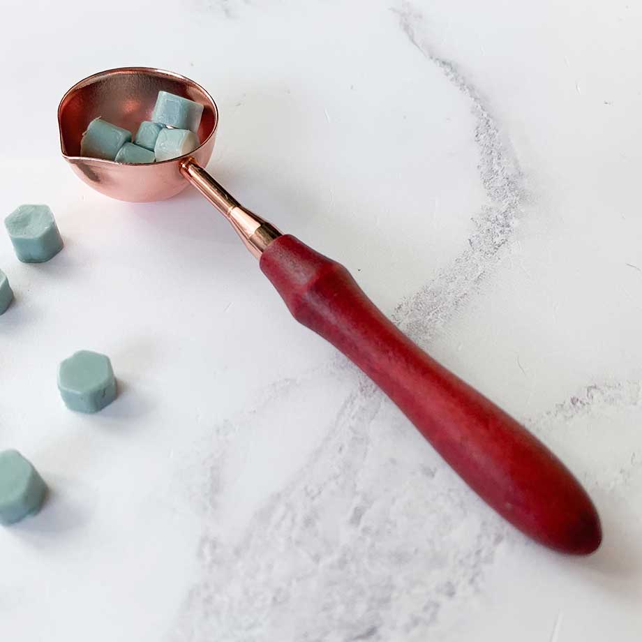 Large Wax Melting Spoon in Copper wax seals thenaturalpapercompany