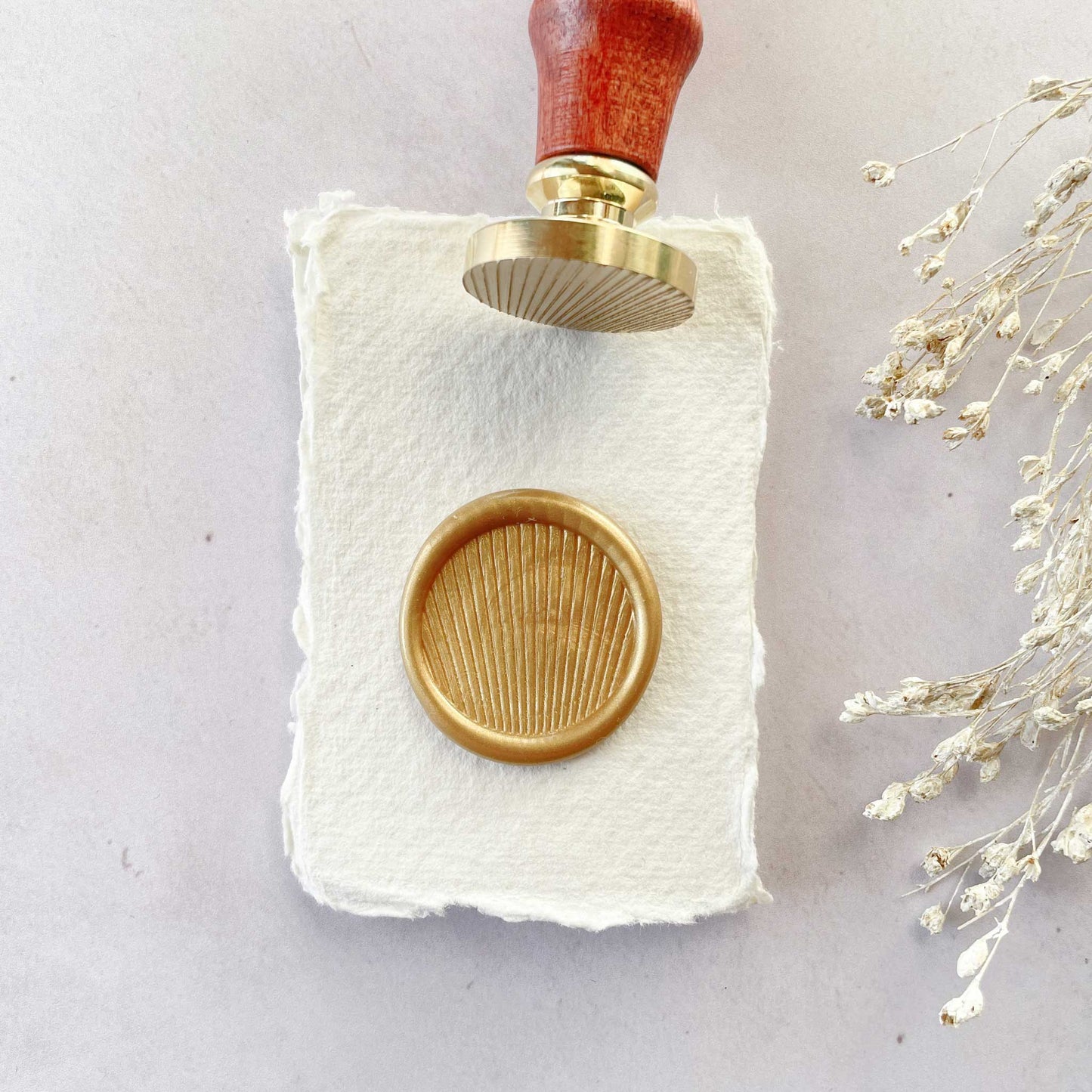 Art deco design wax seal stamp. Use with your choice of sealing wax to make 1920s gatsby inspired wax seals for invitations, stationery, gift wrapping and envelopes. By The Natural Paper Company