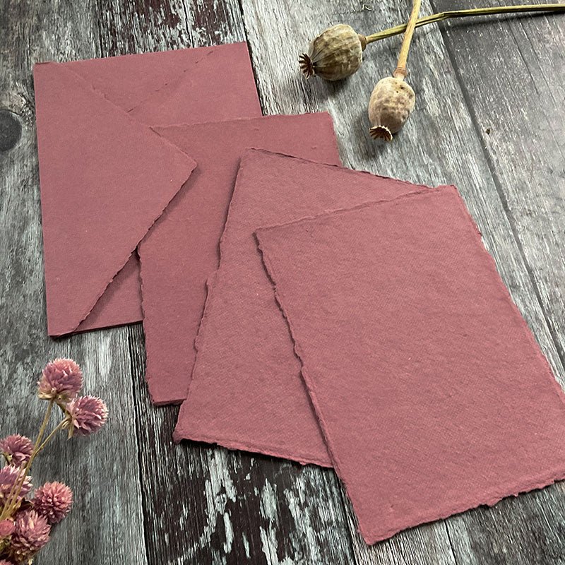 Dusky Rose Handmade Paper handmade paper thenaturalpapercompany