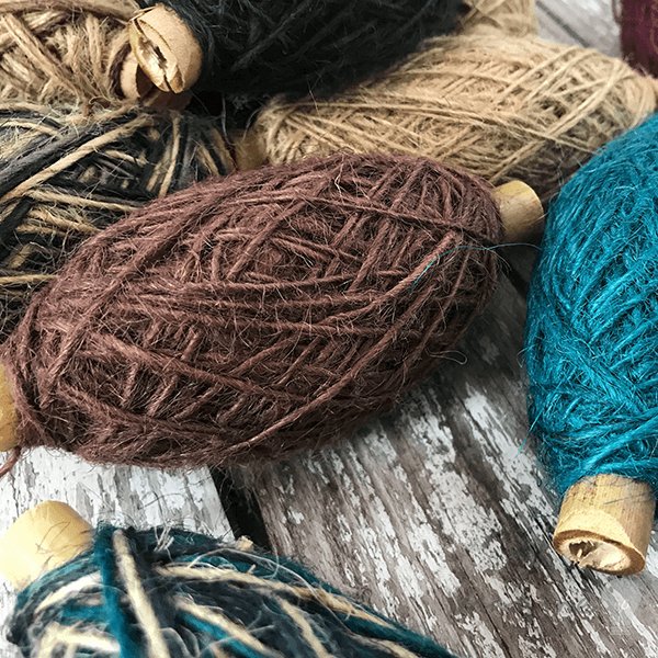 Flax cord string in various colours. Rolls of natural cord for gift wrapping, floristry, crafts and gardening. Eco friendly string by The Natural Paper Company