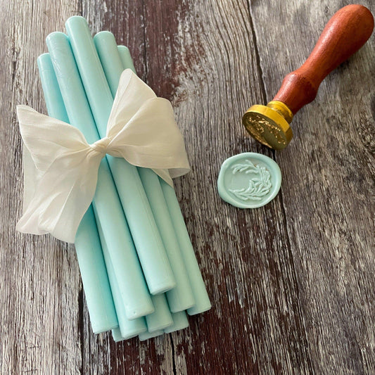 Sealing wax stick in aquamarine