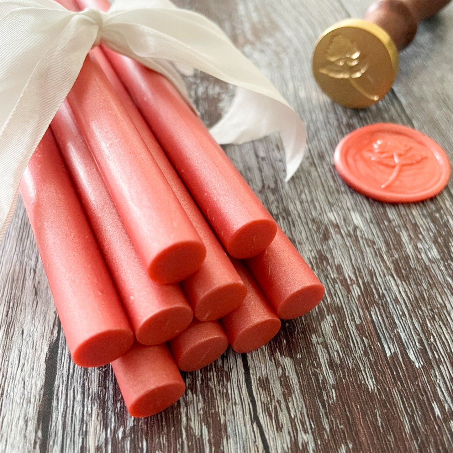 Sealing Wax Stick in Coral wax seals thenaturalpapercompany