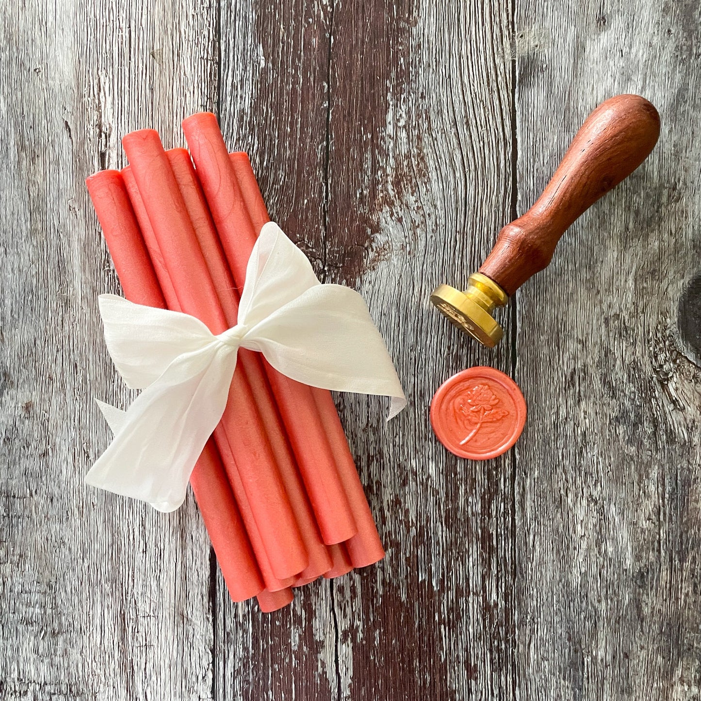 Sealing Wax Stick in Coral wax seals thenaturalpapercompany