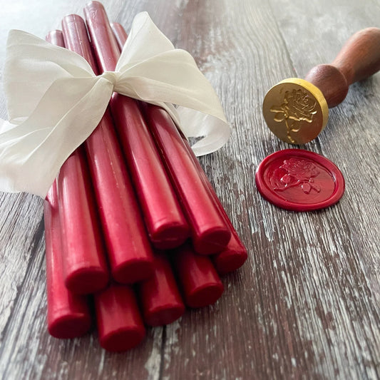 Sealing Wax Stick in Burgundy wax seals