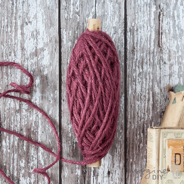 Natural string for gardening, floristry, gift wrapping and crafts, Flaxcord in burgundy. By The Natural Paper Company