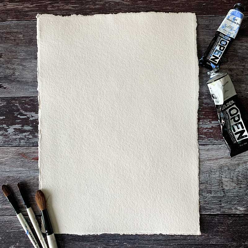A3 Handmade Paper White handmade paper thenaturalpapercompany