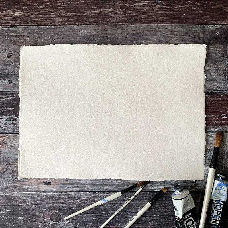 Handmade Card Natural White - 640 gsm thenaturalpapercompany