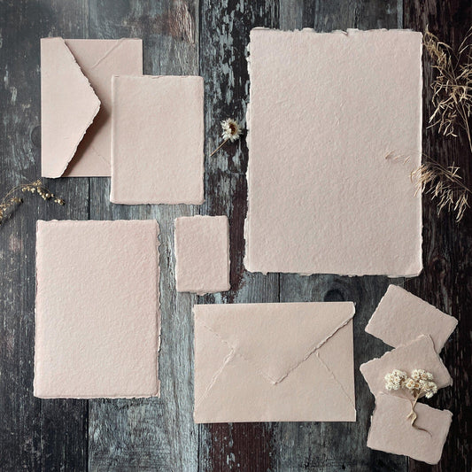 Blush Handmade Paper Envelope