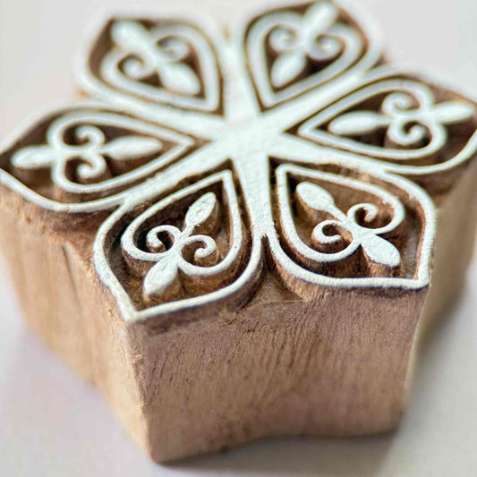 Wooden stamp with intricate design