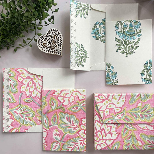 Clara Block Printed Note Card and Envelope Set