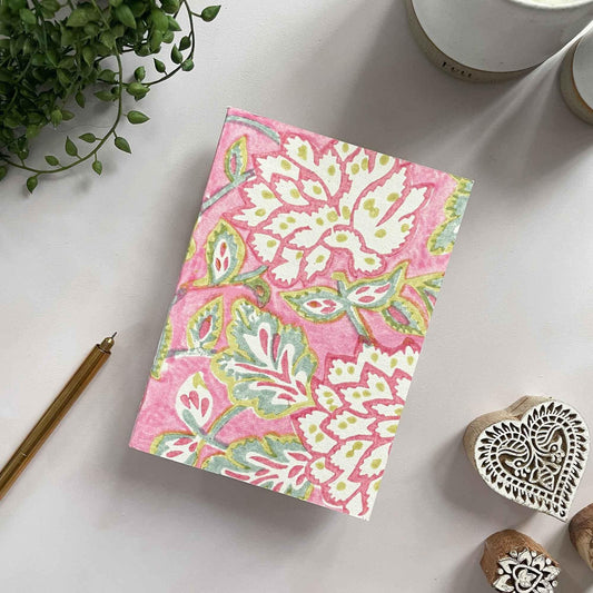 Clara block printed notebook