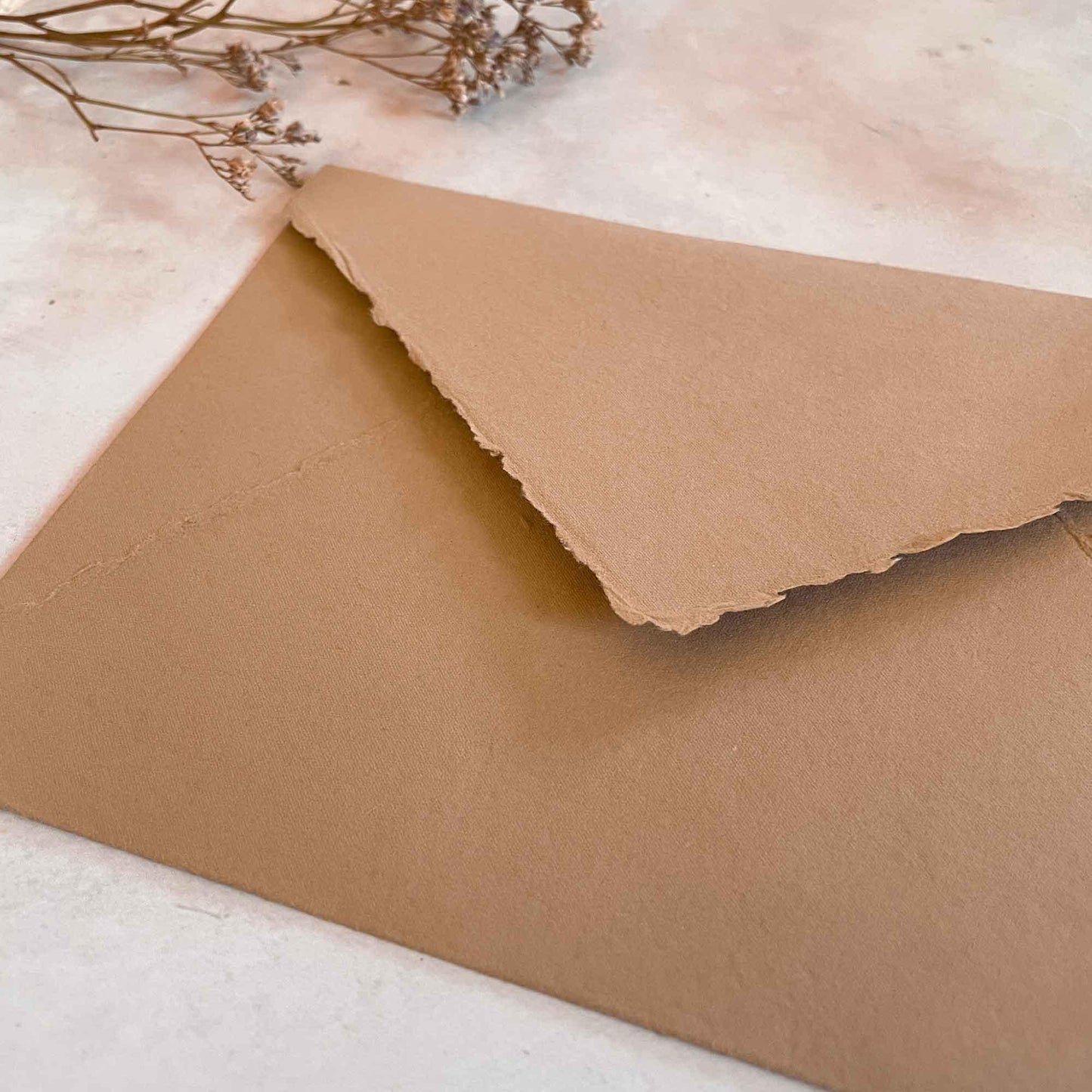 Clay handmade paper envelope