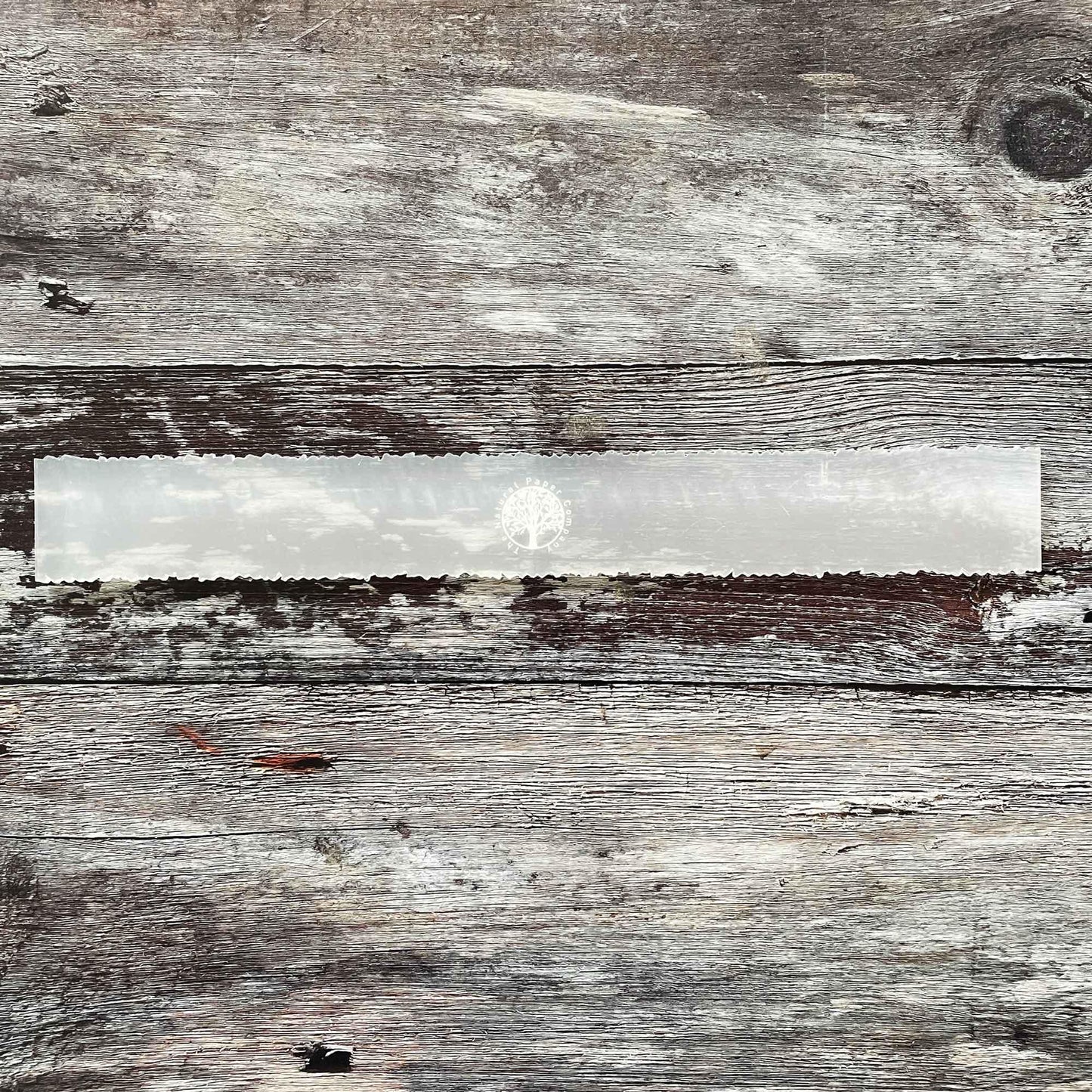 Deckle edged paper trimmer. Tool for cutting handmade paper and card. By The Natural Paper Company