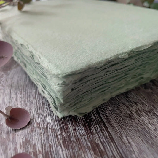 Dusky Green Handmade Paper