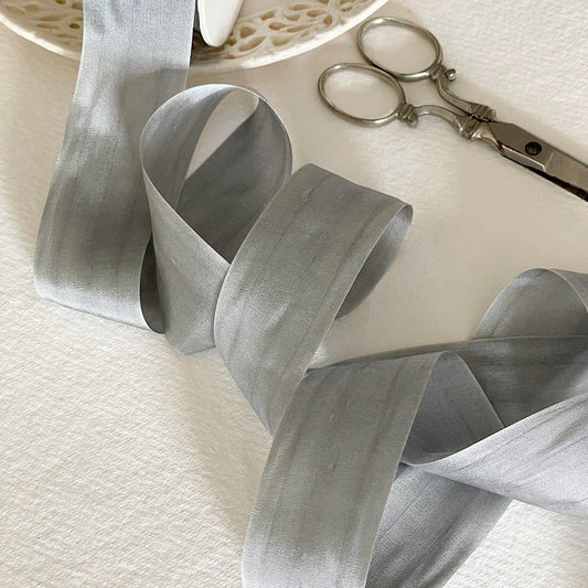 grey silk ribbon