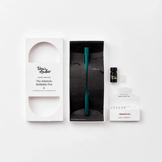 ivy dark green refillable pen lumos duo