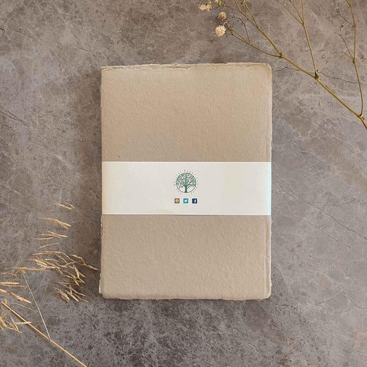 Handmade Cotton Rag Paper in a natural Colour. Deckle edge paper for invitations