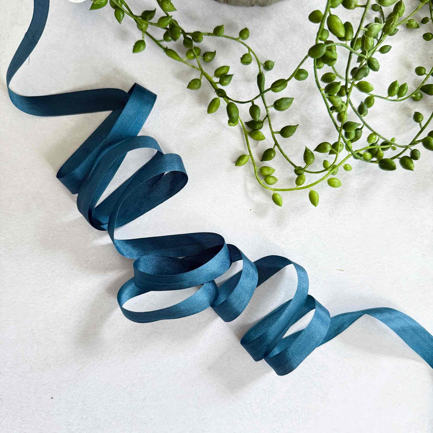 navy blue silk ribbon 13mm wide