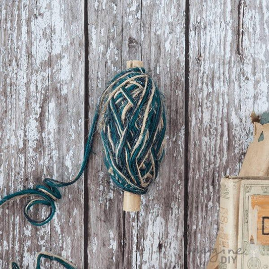 navy teal tri colour flaxcord flax cord hemp string