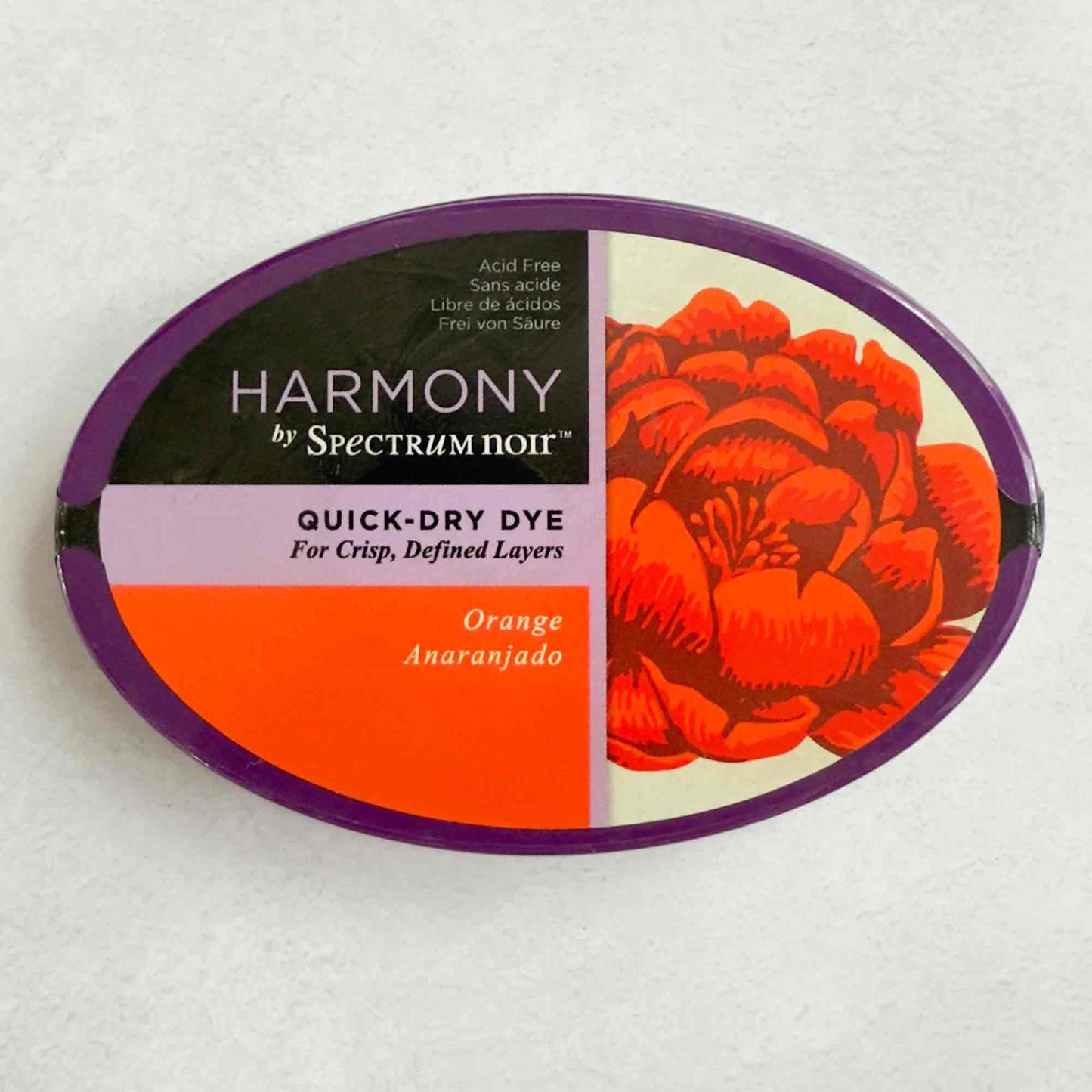 orange stamp pad. Acid free ink for wood block stamping