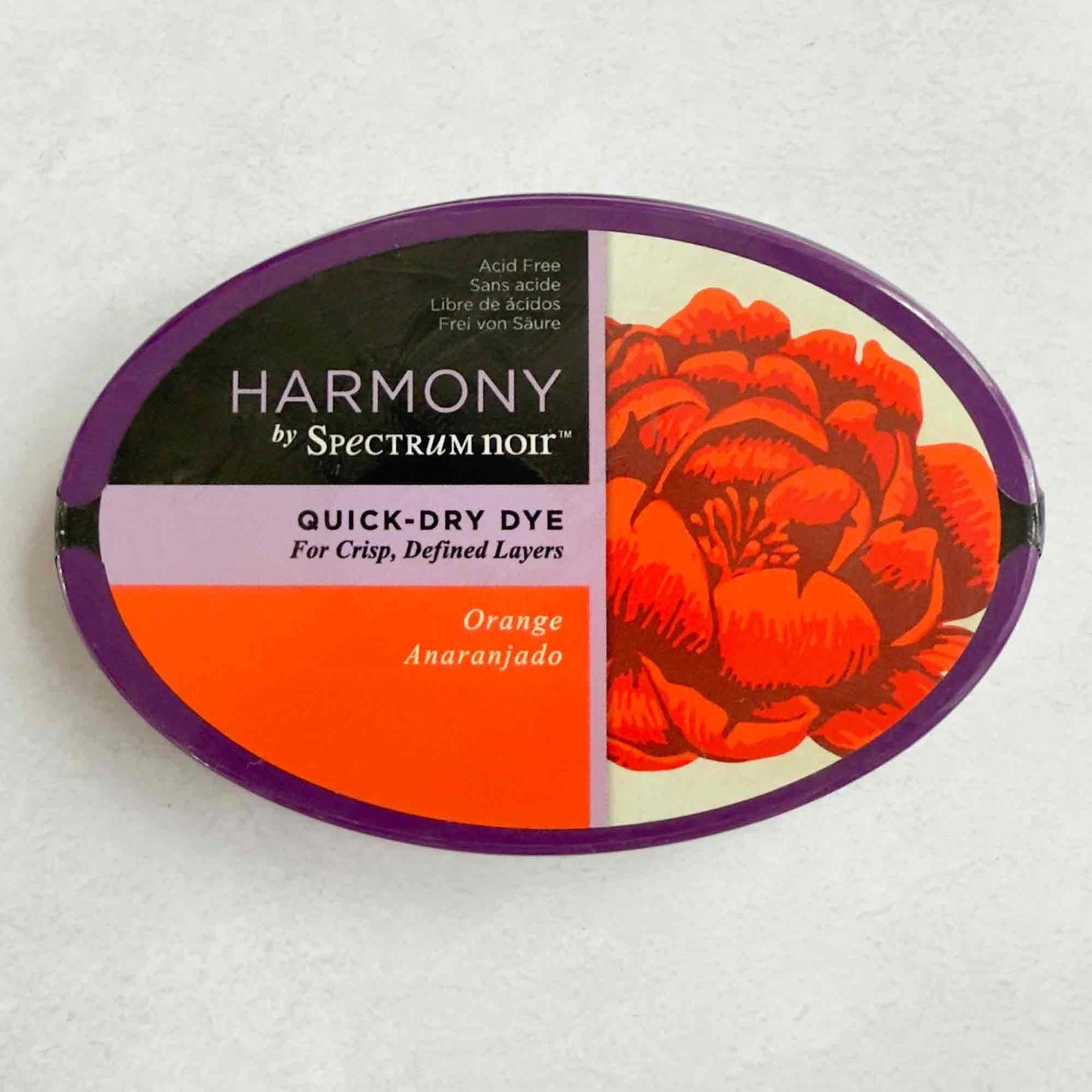 Harmony by Spectrum Noir quick-dry dye for orange color on a white background