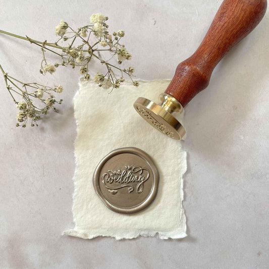 vintage-style wedding wax seal stamp