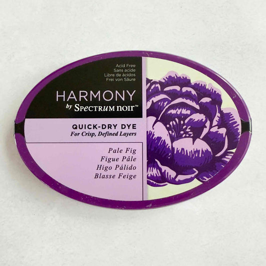 Harmony by Spectrum Noir quick-dry dye container with purple design on a white background