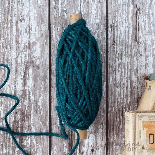 teal flaxcord roll of jute string