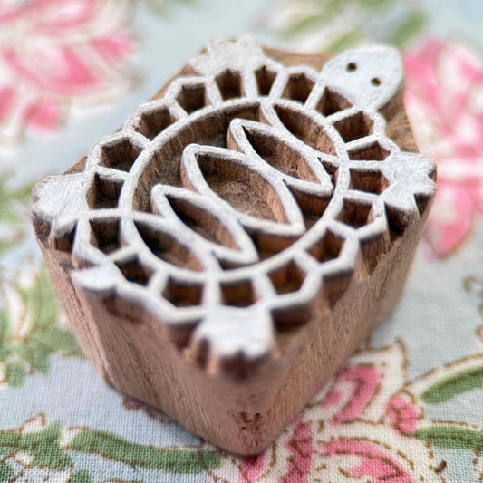 turtle patter wooden stamp for block printing