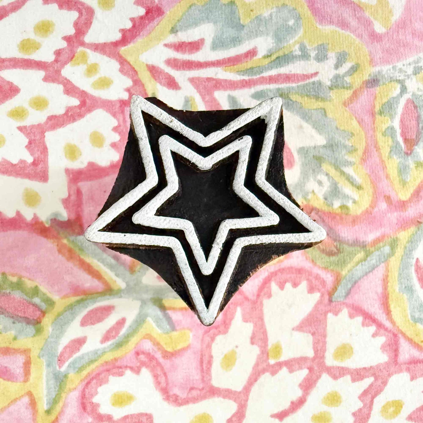star pattern wooden stamp