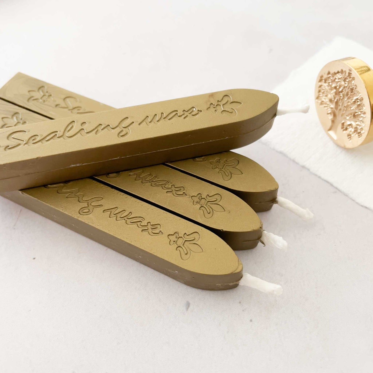vintage brass sealing wax sticks with wick