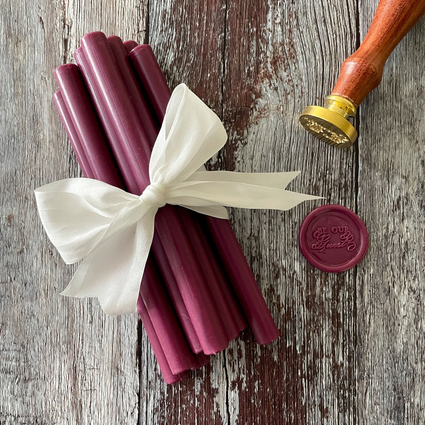 Sealing Wax Stick in Magenta Purple wax seals thenaturalpapercompany
