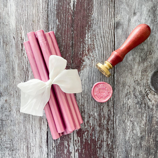 Sealing Wax Stick in Dusky Pink wax seals