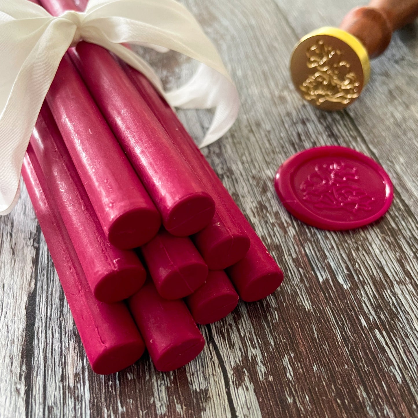 Sealing Wax Stick in Ruby Red wax seals thenaturalpapercompany
