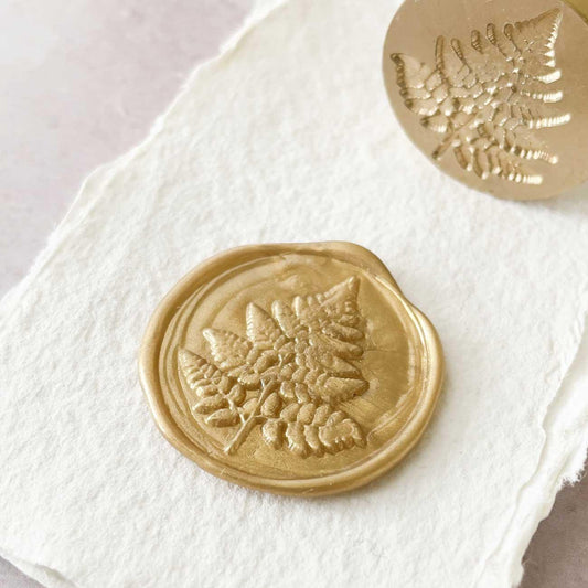 fern leaf design wax seal