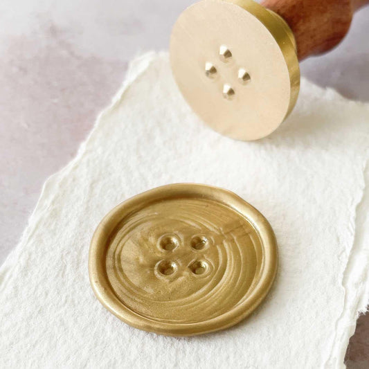 Cute as a Button Wax Stamp