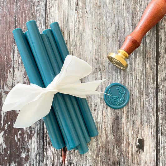 Sealing wax stick in cornflower blue
