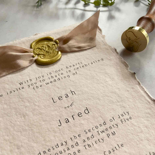 How To Make - Handmade Paper Invitations With Silk Ribbon And A Wax Seal