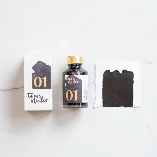 Deep Black 01 - Fountain Pen Ink by Toms Studio