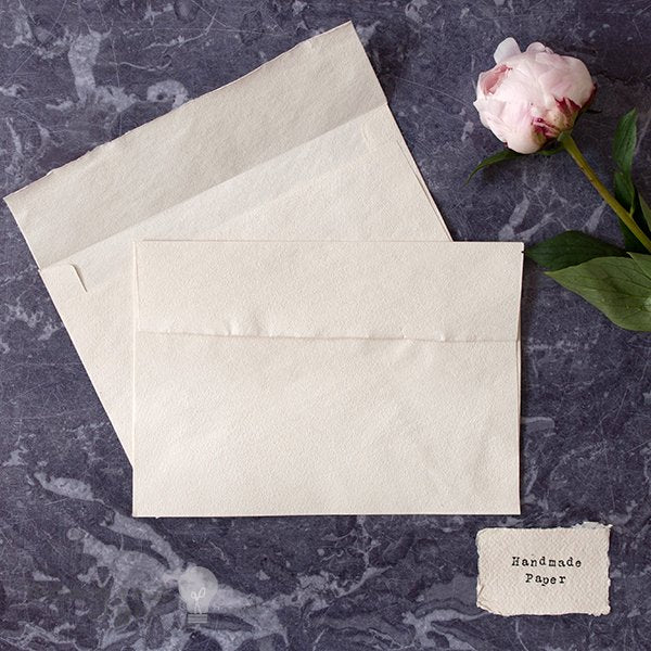 Handmade Paper Envelopes in natural White Envelopes thenaturalpapercompany C5  