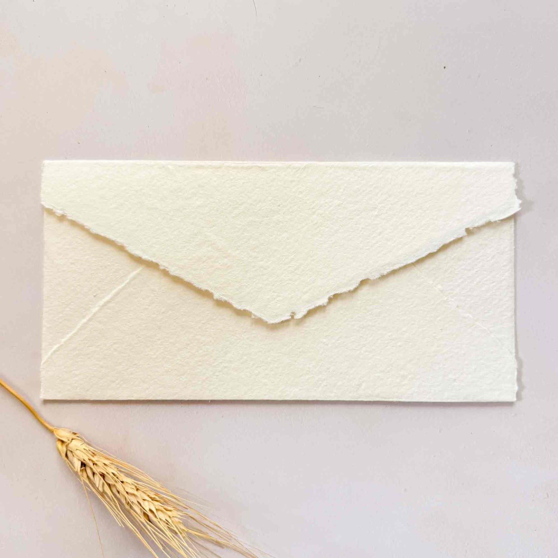 DL size Ivory Handmade Paper Envelope