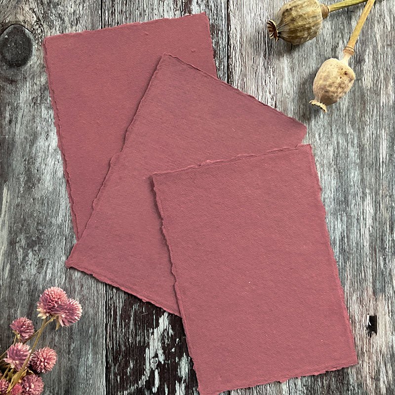 Dusky Rose Handmade Paper handmade paper thenaturalpapercompany   