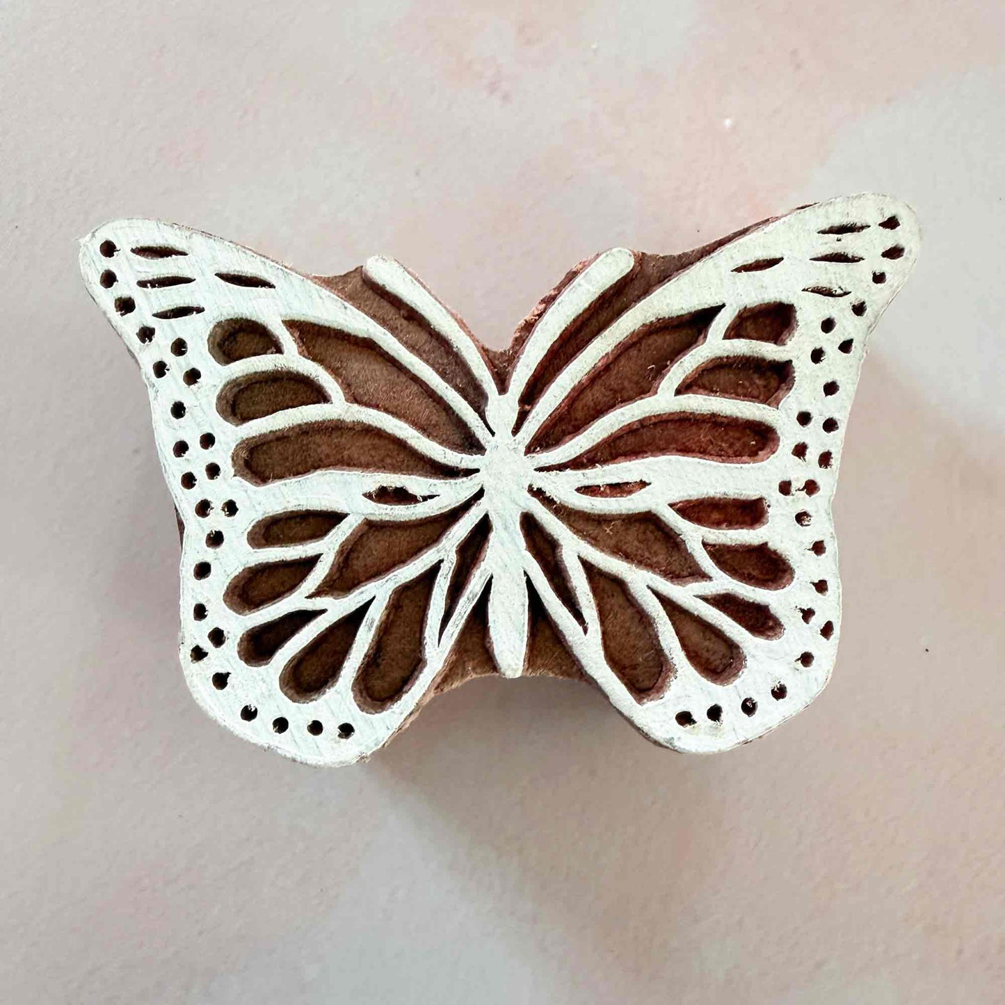 butterfly shape wooden stamp 